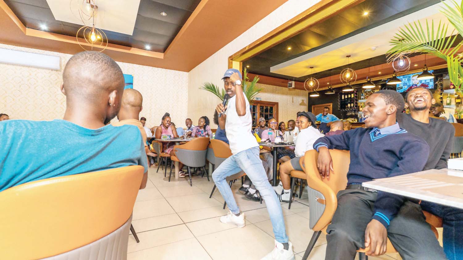 Mdura had the audience in stitches with his dance moves.